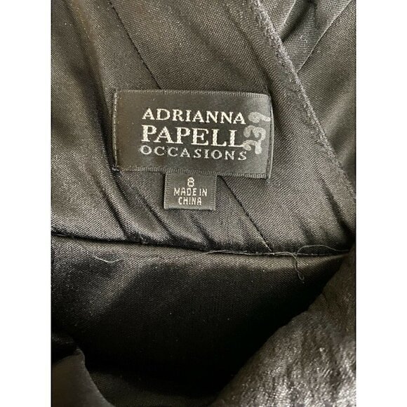 Adrianna Papell Occasions Dress Size 8 Women's Sleeveless Black Formal Pockets - Picture 3 of 6